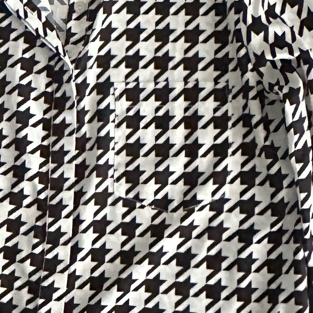 French connection front pocket dogtooth print shirt - Picture 4 of 4
